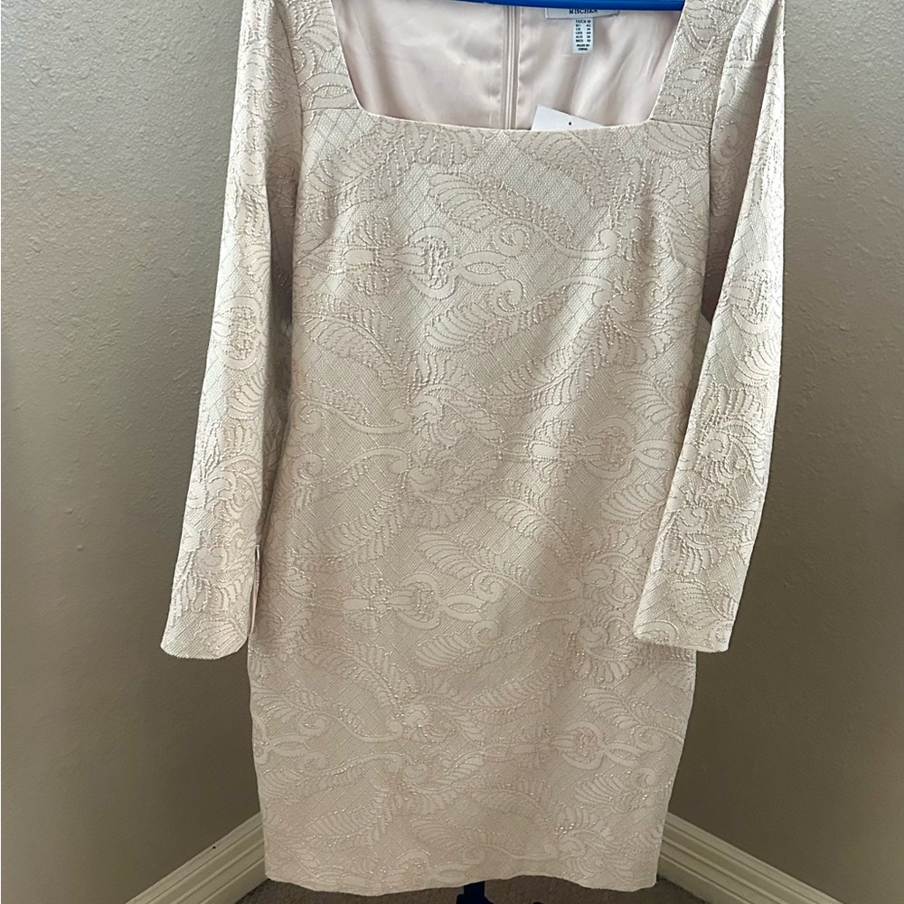 Belle Badgley Mischka Long Sleeve Dress